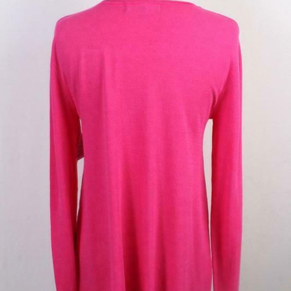 V-neck Split Hem Hi Low Sweater - Picture 4 of 4